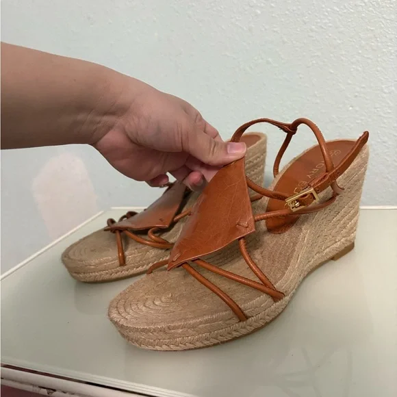 Tory Burch Brown Wedge Sandals - Picture 4 of 4